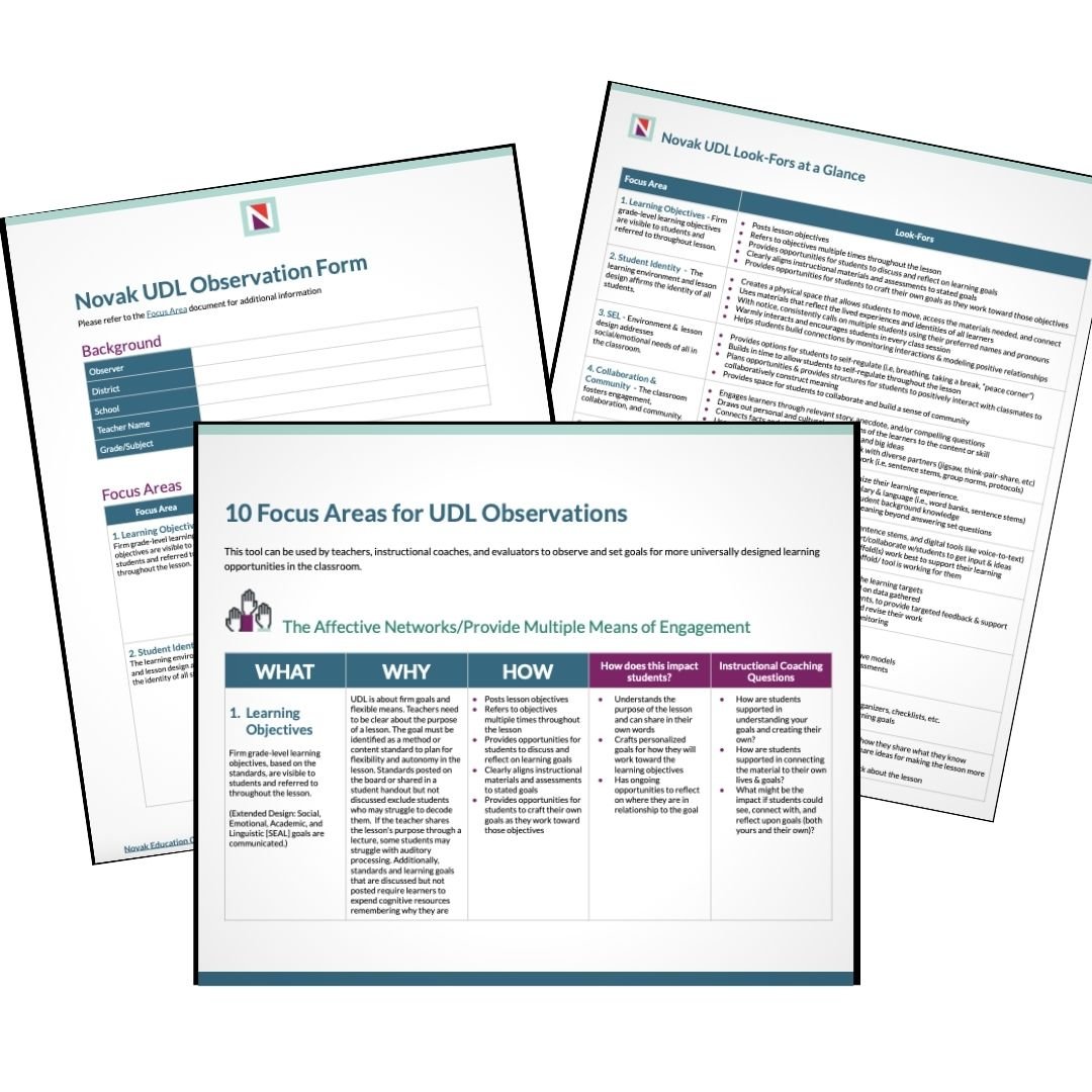 10 Focus Areas for UDL Observations Resource Download